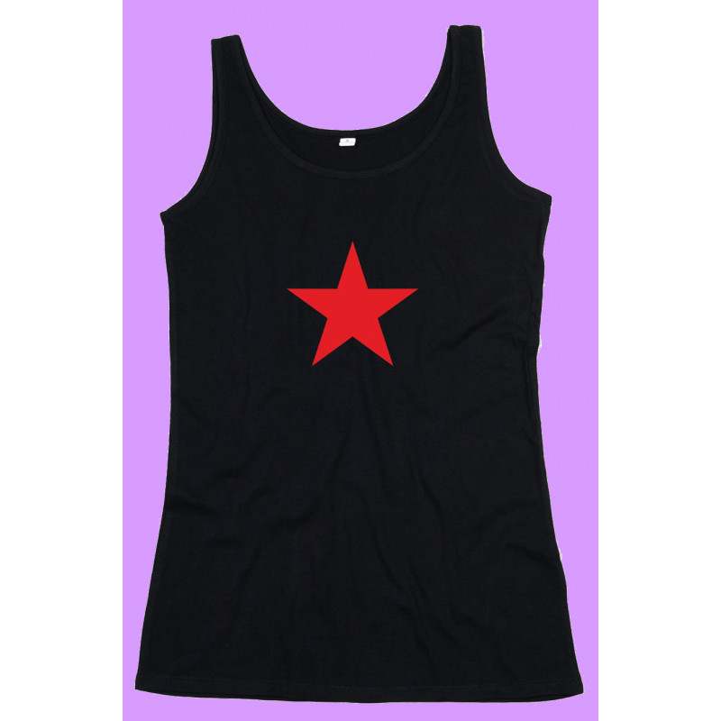 CAMISETA TIRANTES MUJER ESTRELLA ROJA