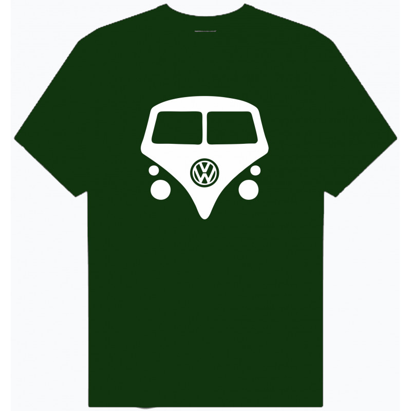 CAMISETA VW VAN HIPPIE VERDE