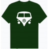 CAMISETA VW VAN HIPPIE VERDE