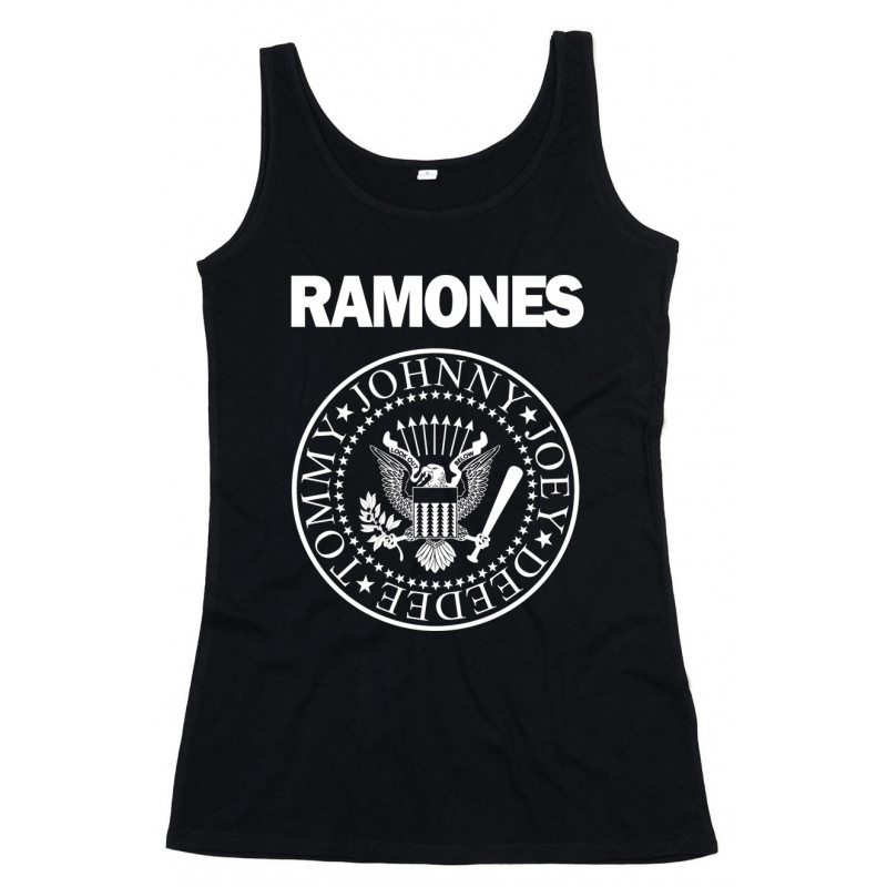 Gris Ramones Hey Ho Camiseta de Tirantes Medium para Mujer 